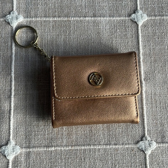 Adrienne Vittadini Rose Gold Card Wallet - Picture 1 of 5
